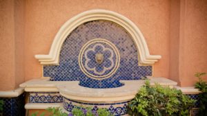 Fountain and Ornamental Walls